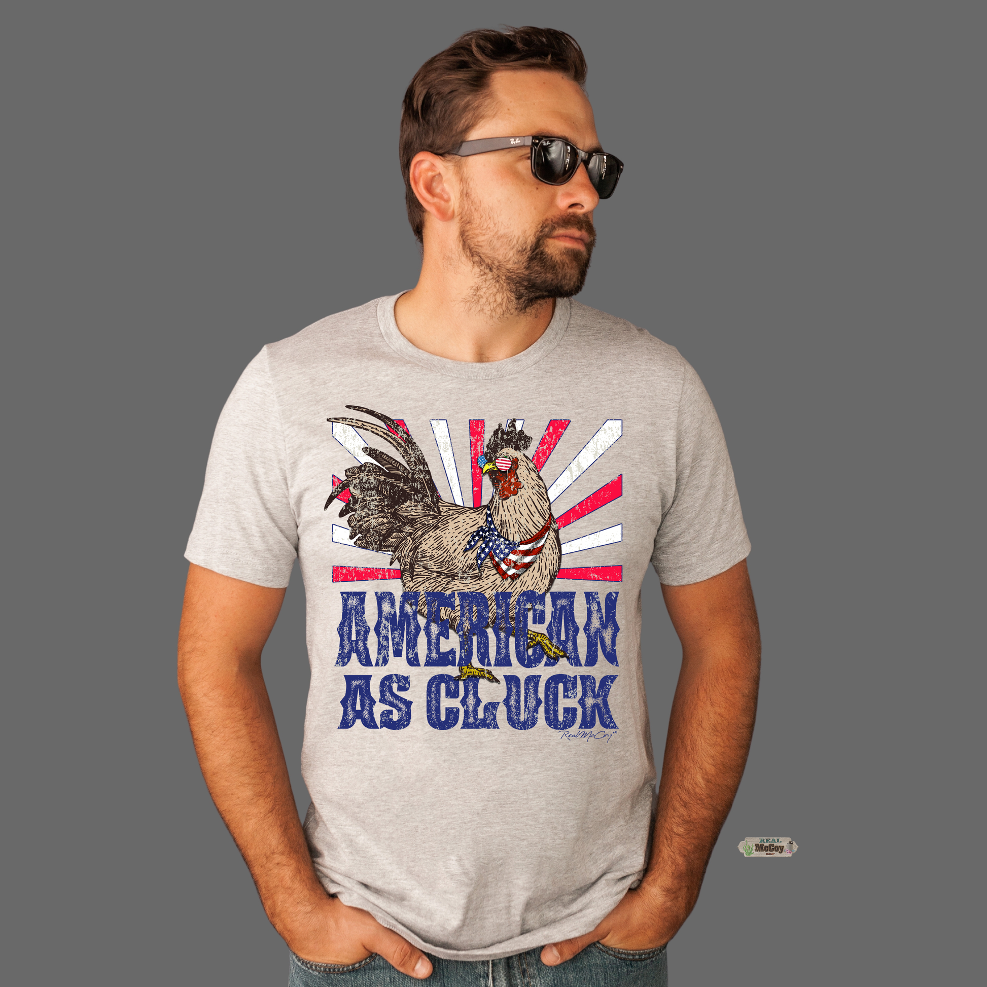 American As Cluck-Rooster Tee
