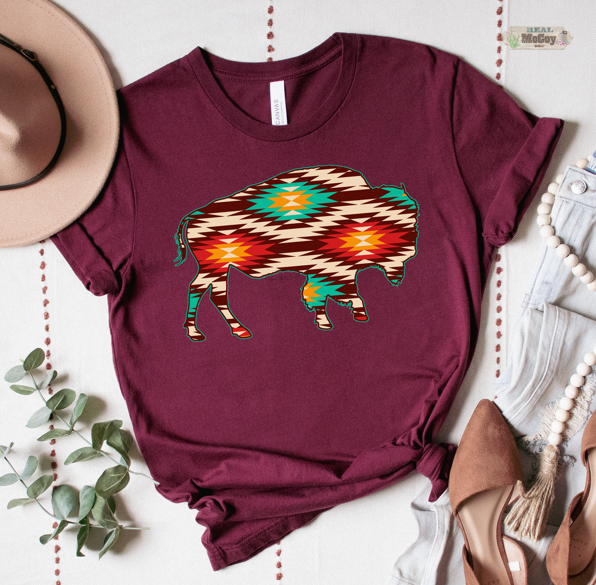 Aztec Bison Tee