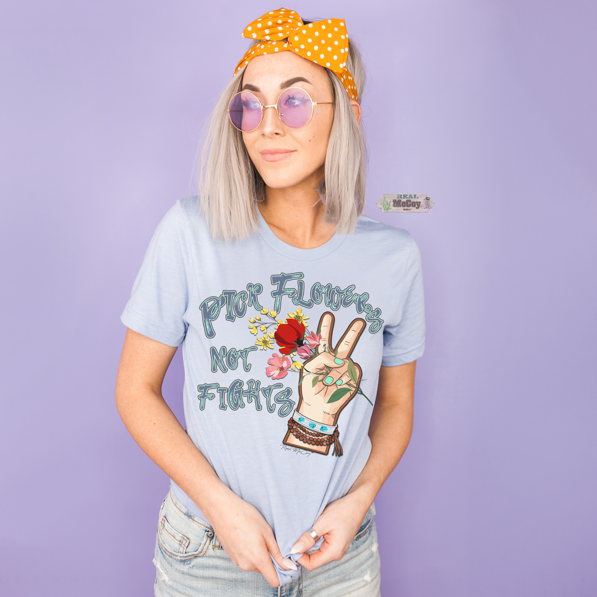 Pick Flowers Not Fights Tee