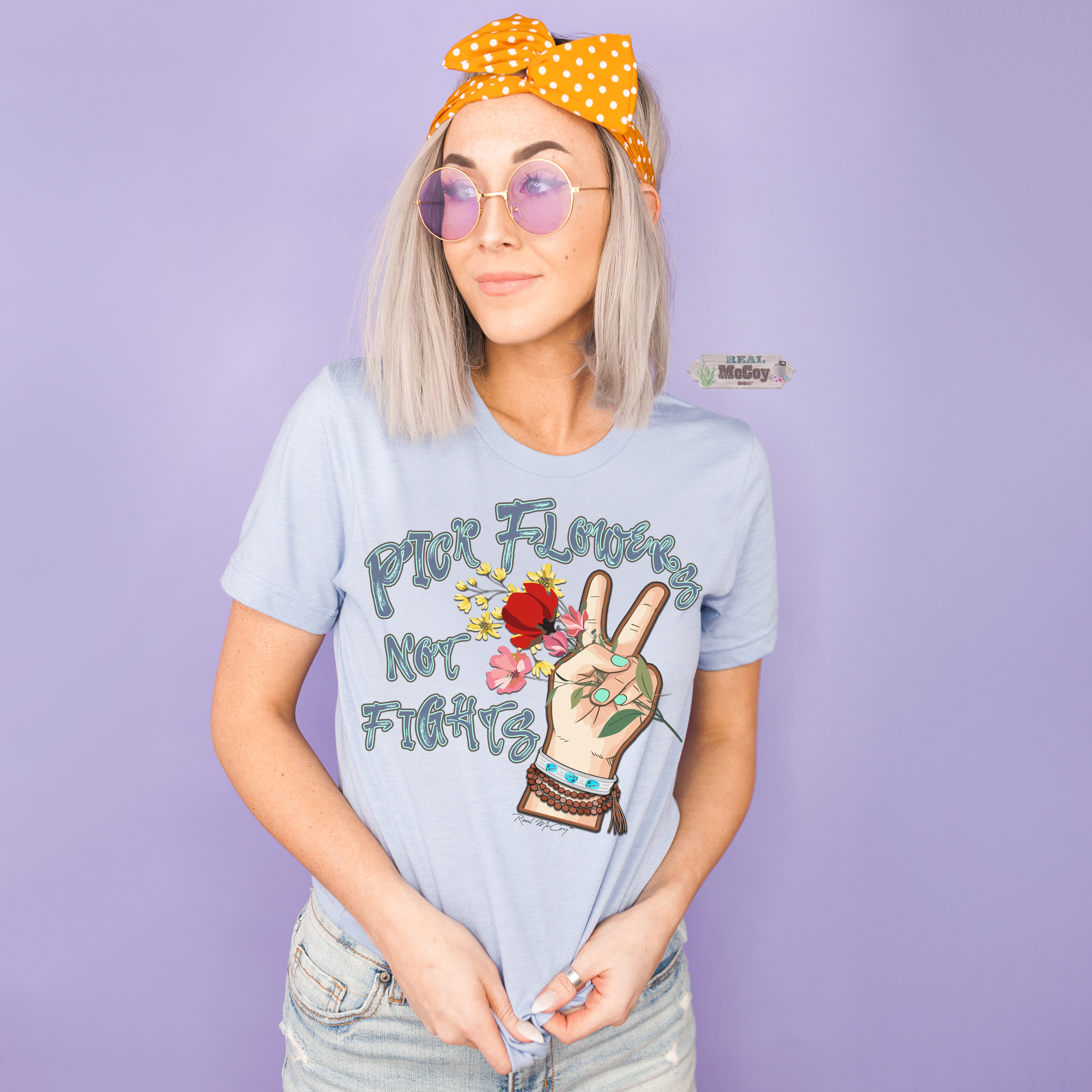 Pick Flowers Not Fights Tee