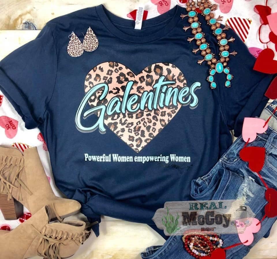 Galentine's Leopard Heart Tees (multi options)