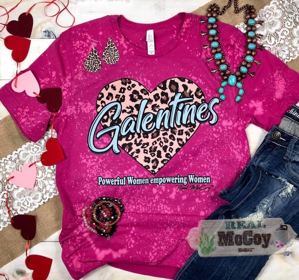 Galentine's Leopard Heart Tees (multi options)