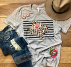 Floral & Stripes State Tee