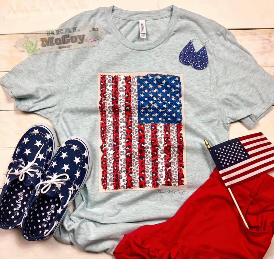 Leopard Flag Tee (Color options)