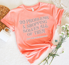 Shopping Solves All Tee (Boutique Name+ ANY COLOR COMBO on DTG)