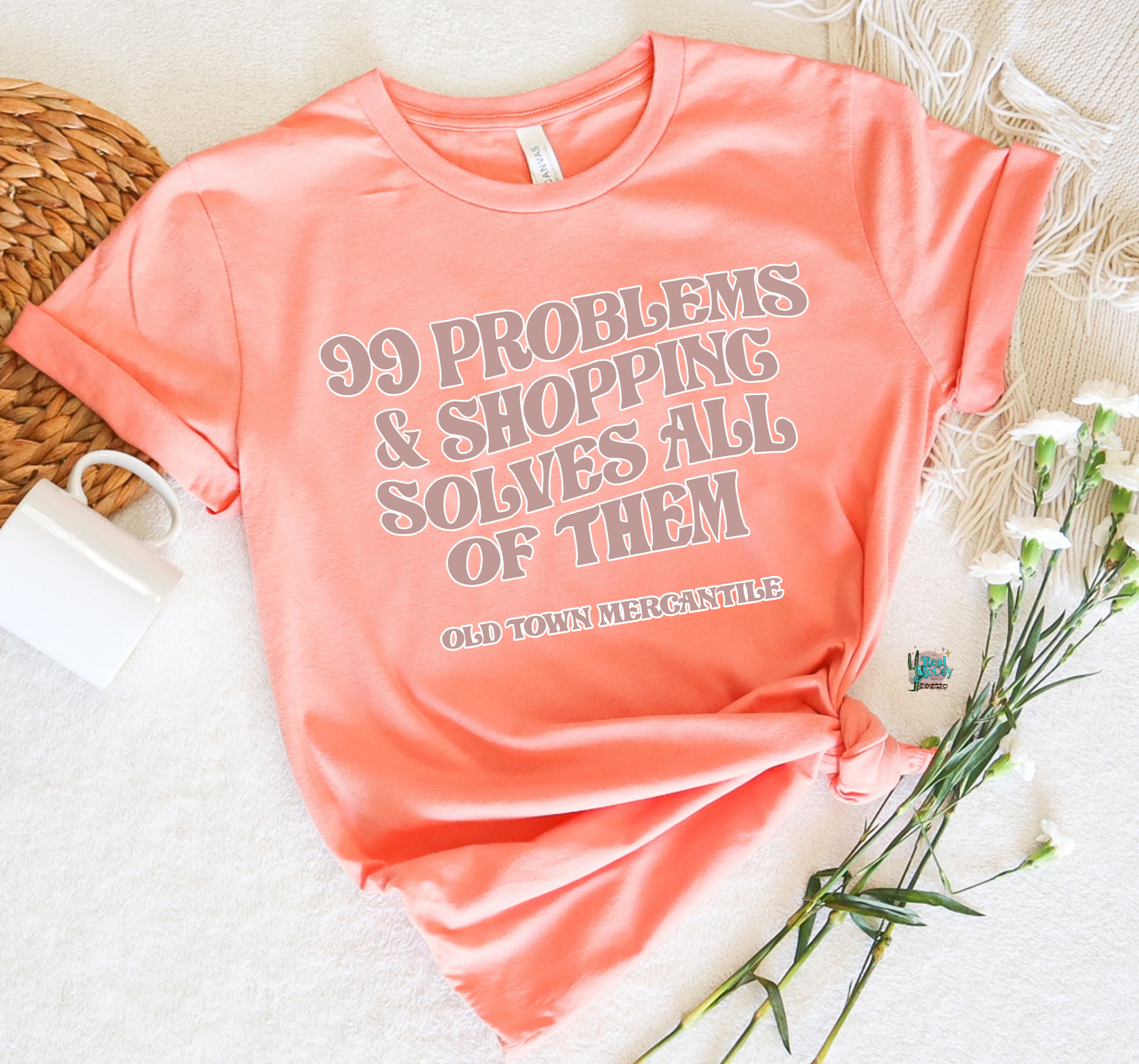 Shopping Solves All Tee (Boutique Name+ ANY COLOR COMBO on DTG)