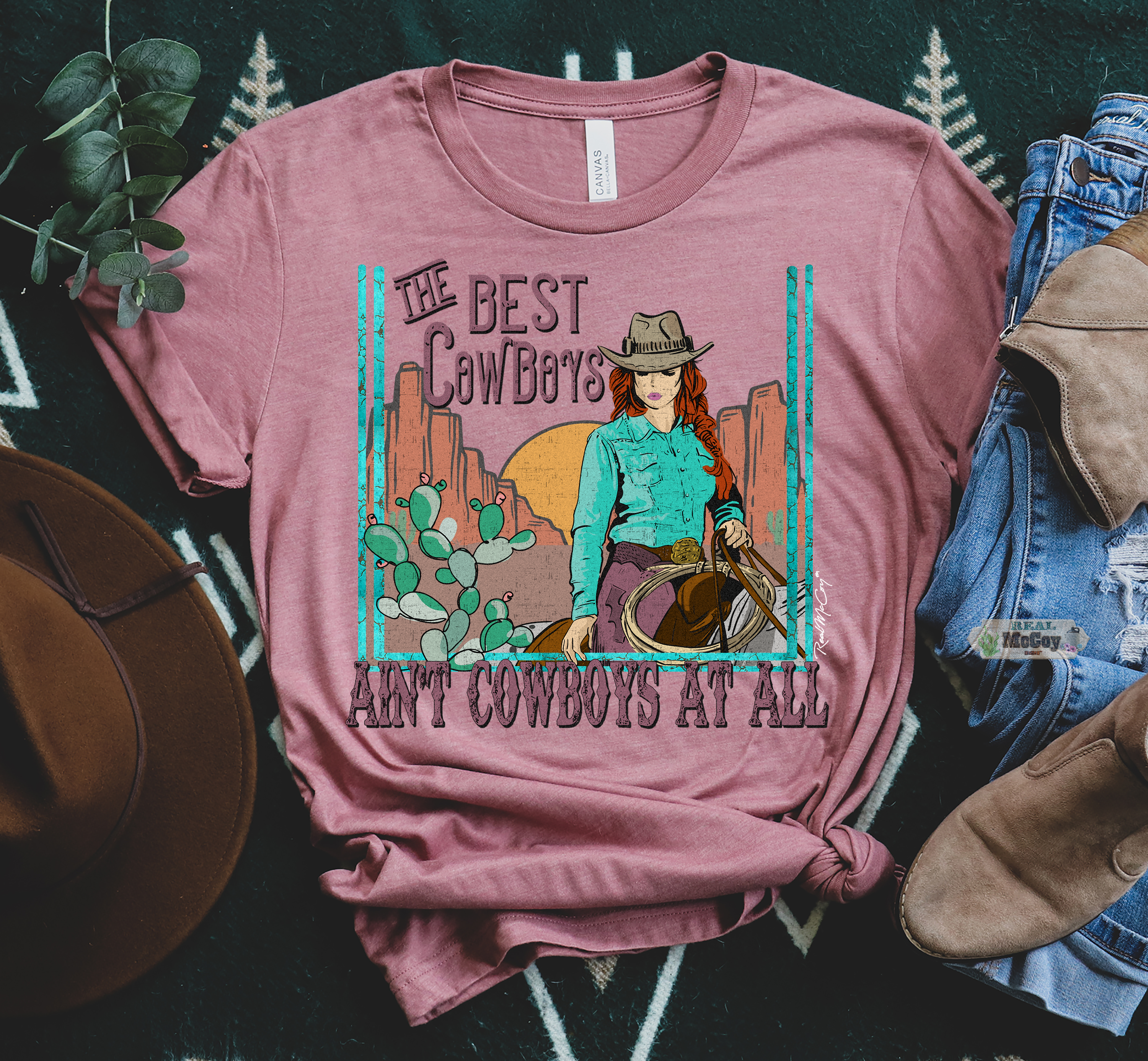 Ain't A Cowboy Tee (Color Options)