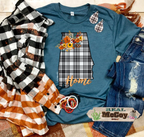 Fall Plaid State Tee
