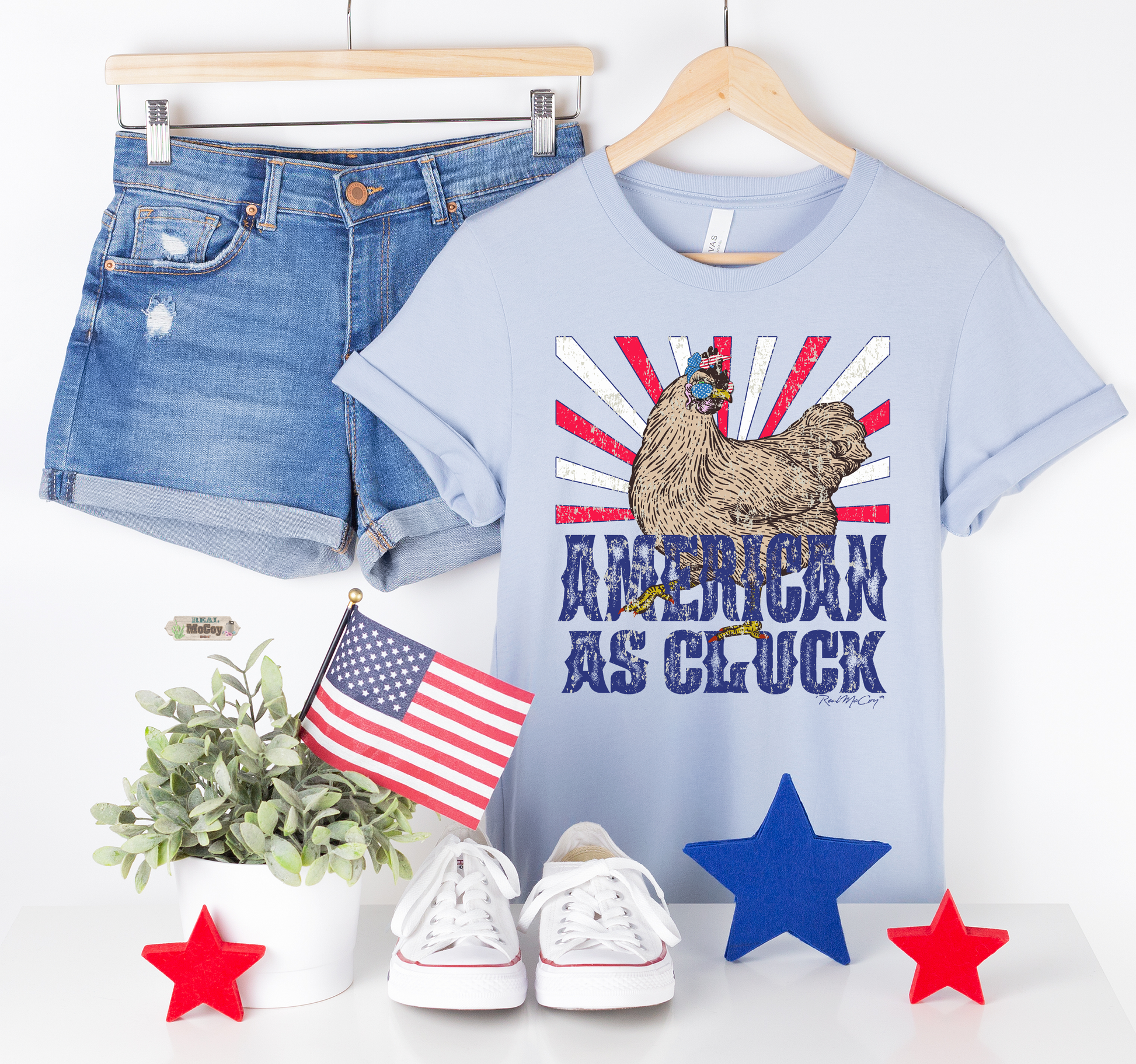 American as Cluck Chicken Tee