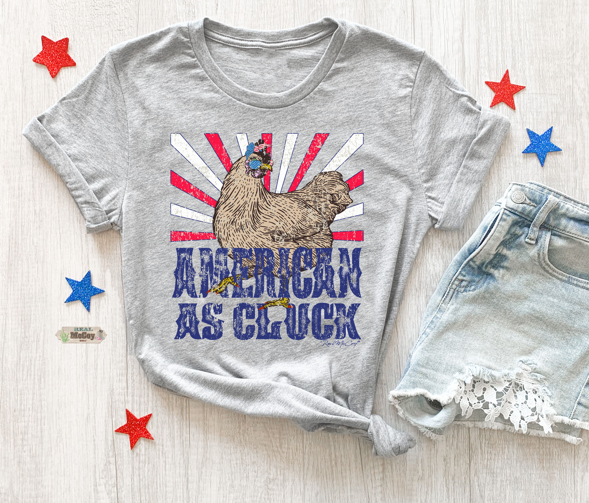 American as Cluck Chicken Tee