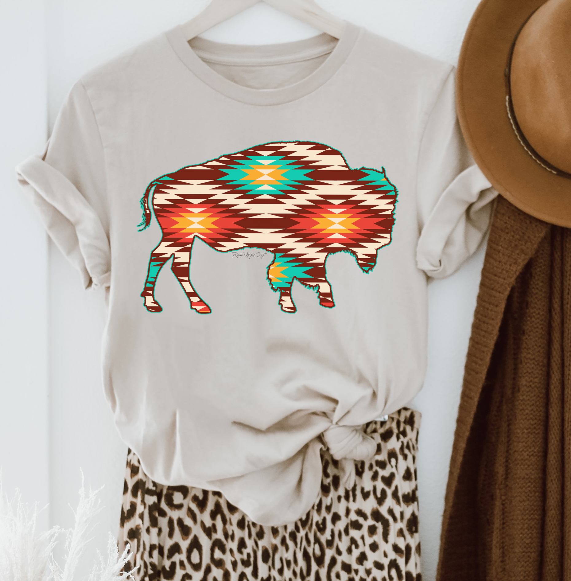 Aztec Bison Tee