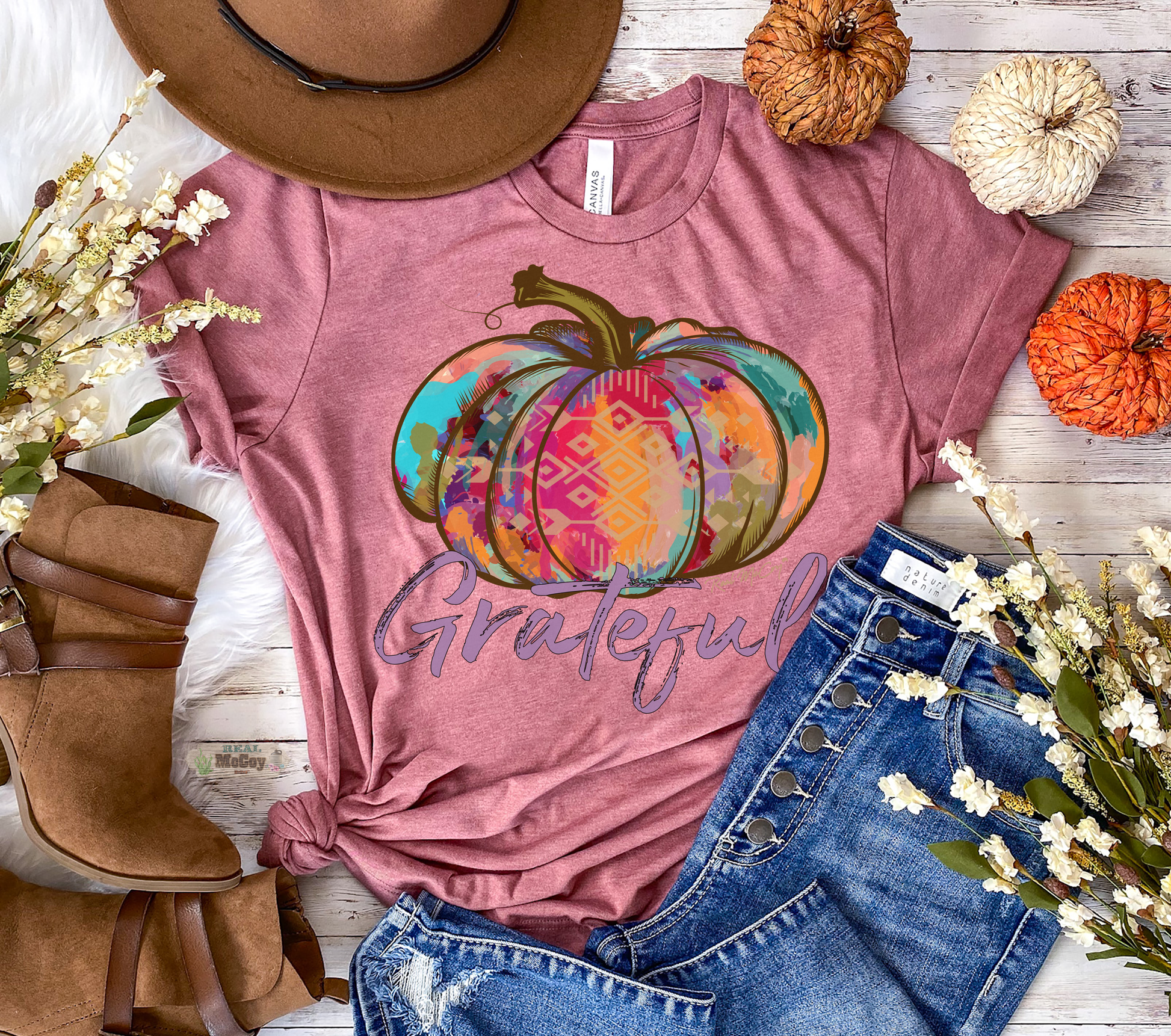 Watercolor Aztec Pumpkin (SEVERAL OPTIONS)