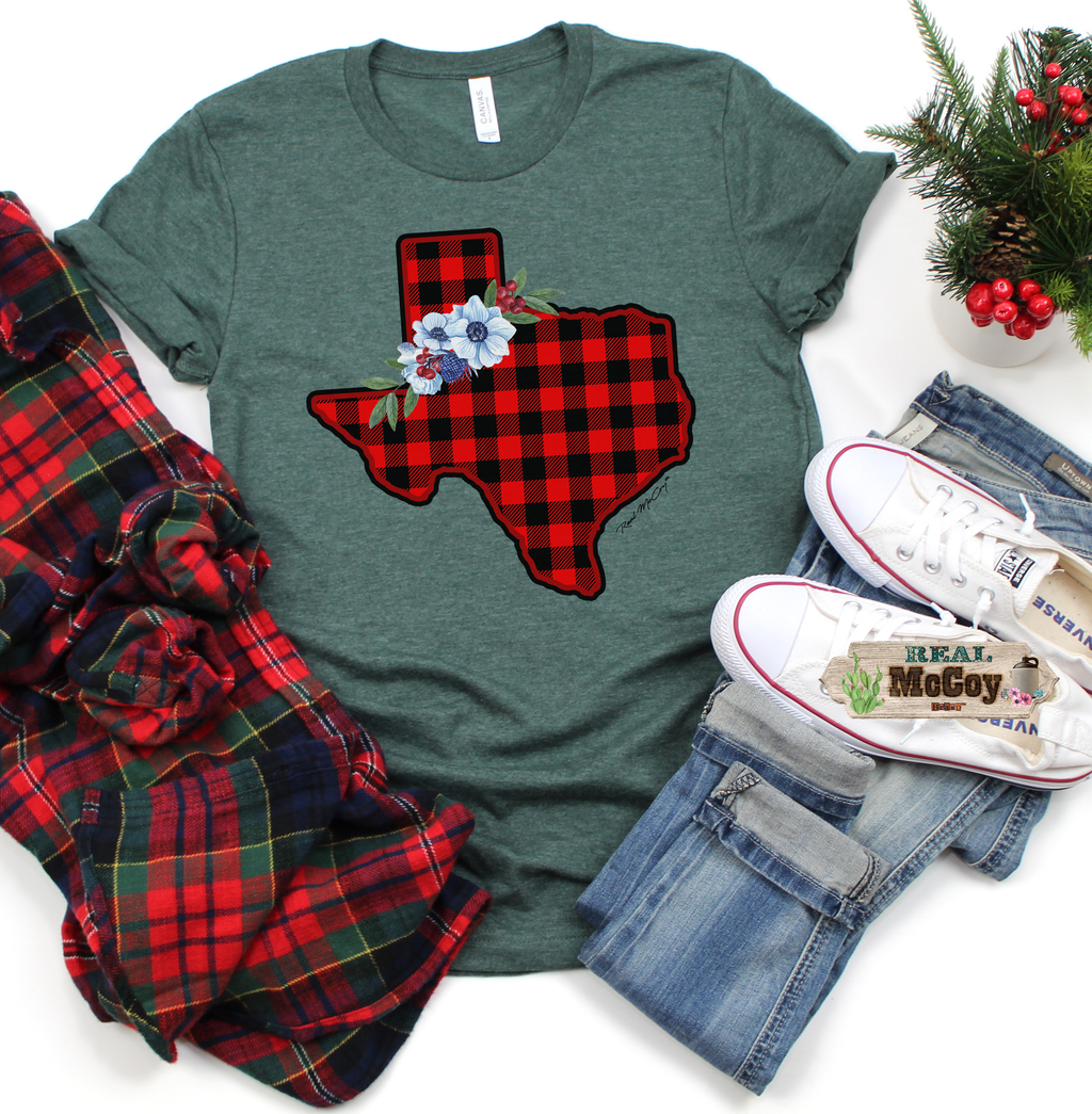 Winter Plaid State Tee