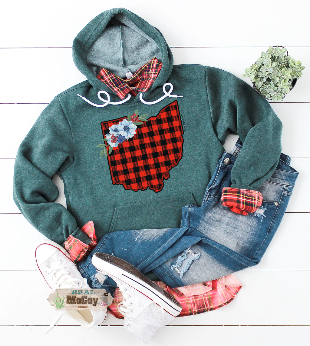 Winter Plaid State Hoodies (Color options)
