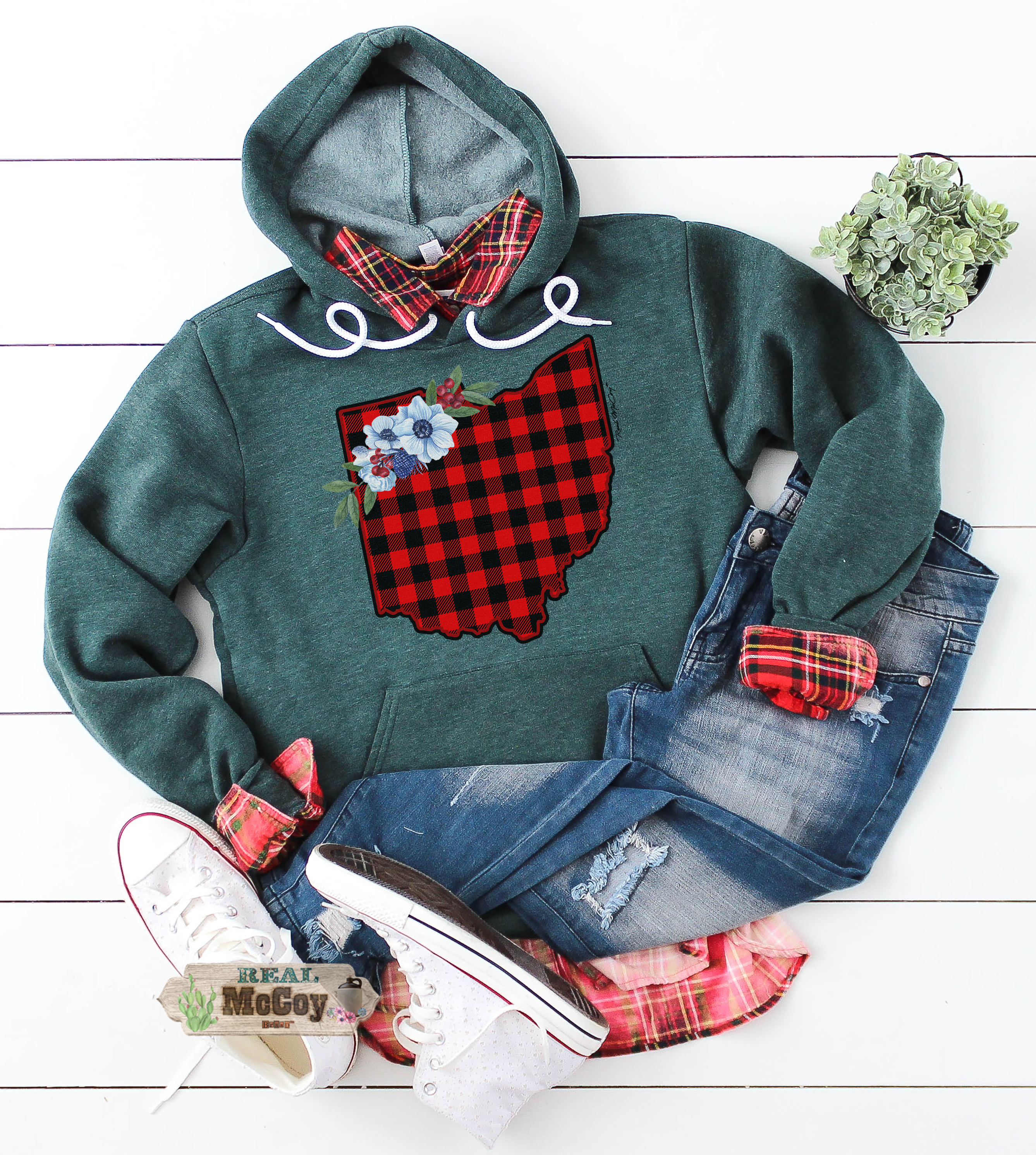 Winter Plaid State Hoodies (Color options)