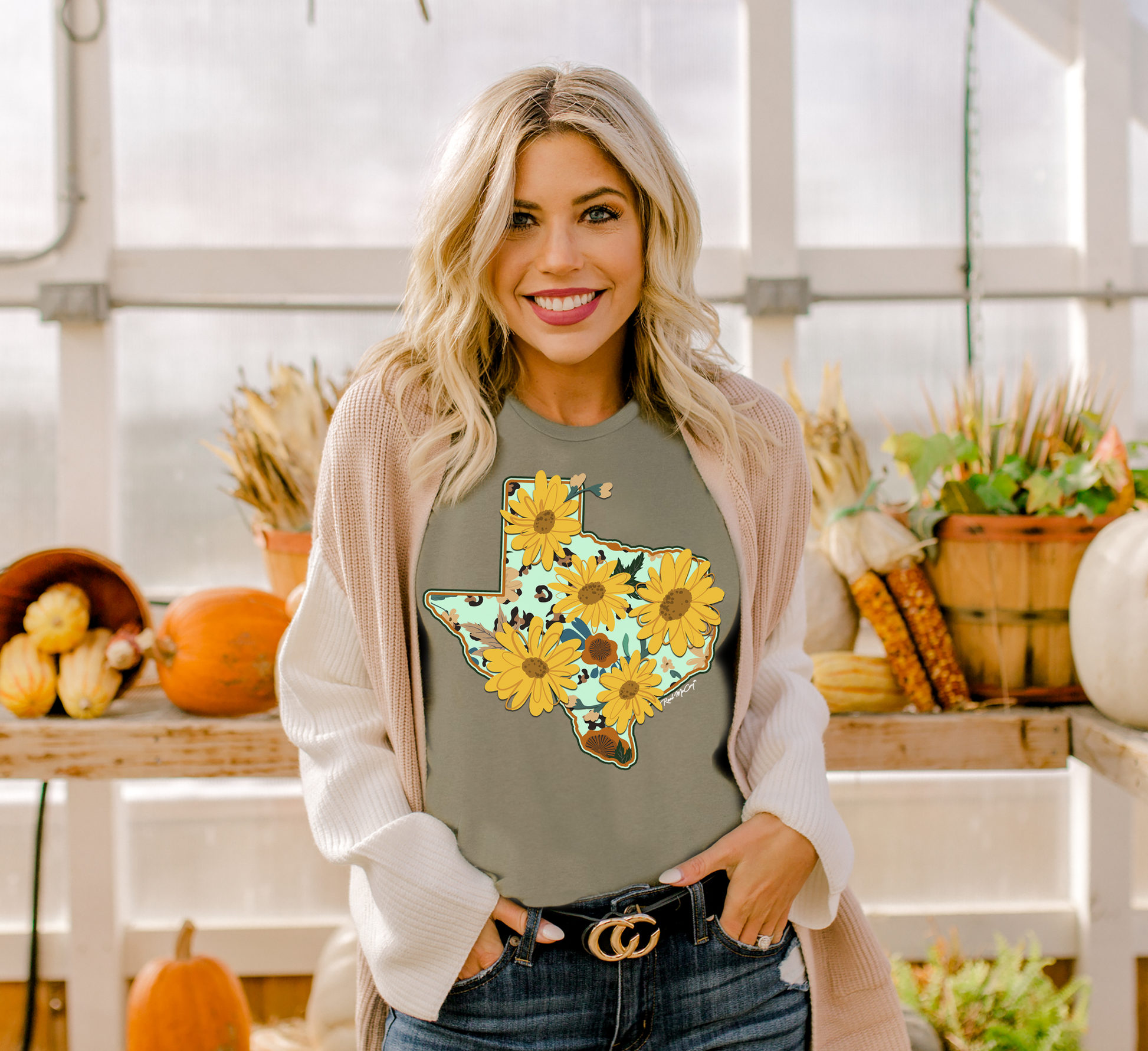 Fall Feels State Shape & Abbrev. Shirt (All states available-Shirt options)