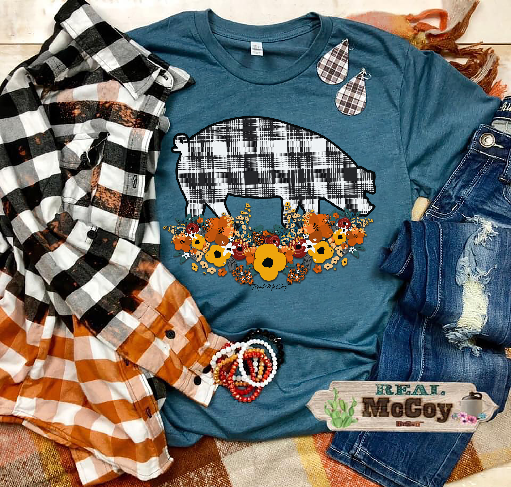 Flannel Farm Animals  (Several Options)