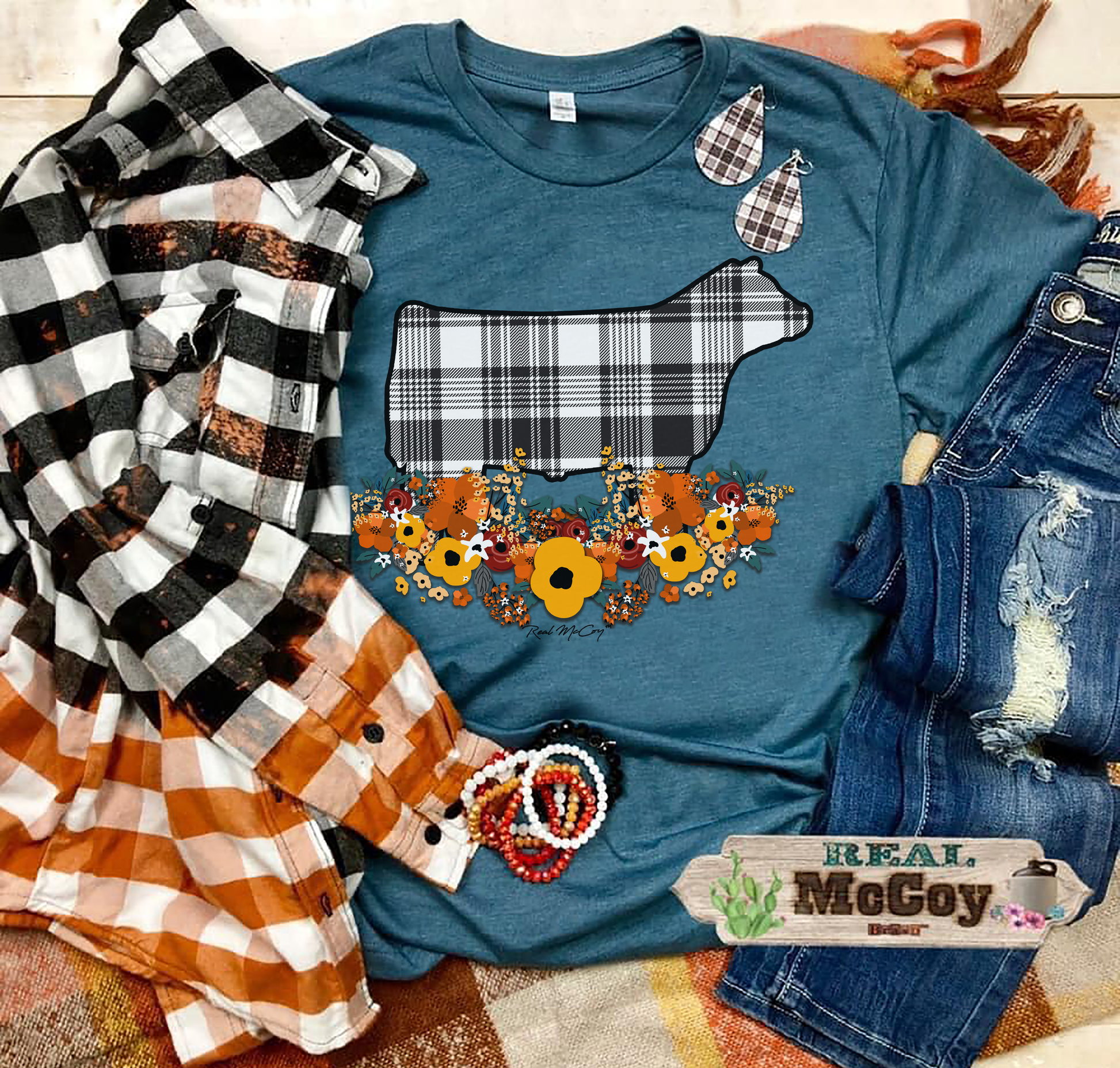 Flannel Farm Animals  (Several Options)