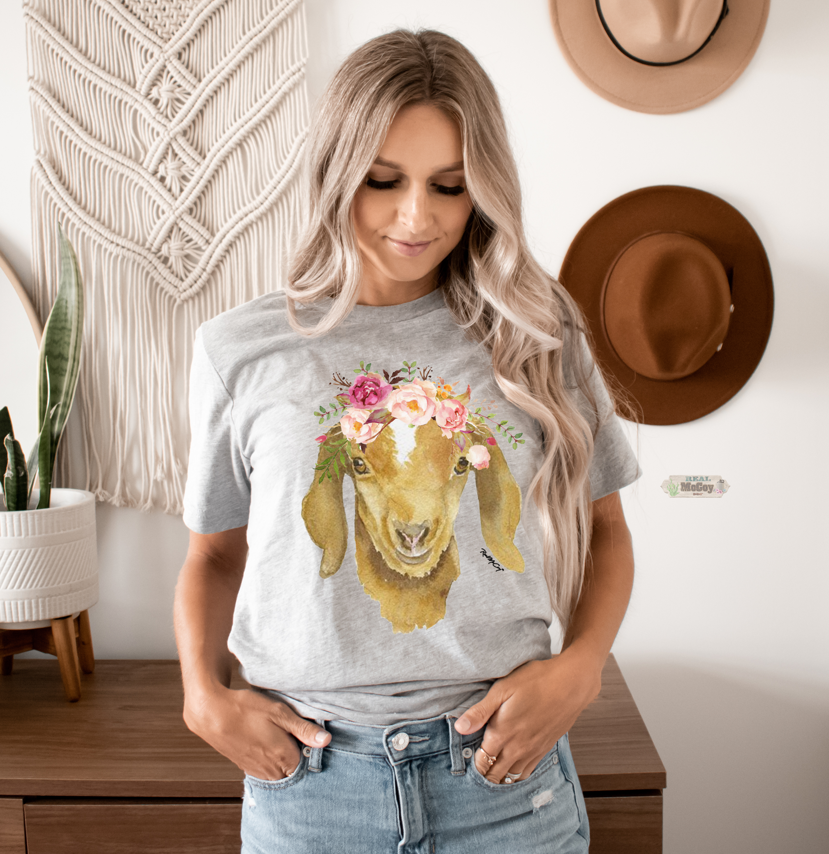 Floral Goat Tee