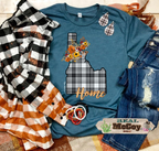 Fall Plaid State Tee