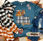 Fall Plaid State Tee