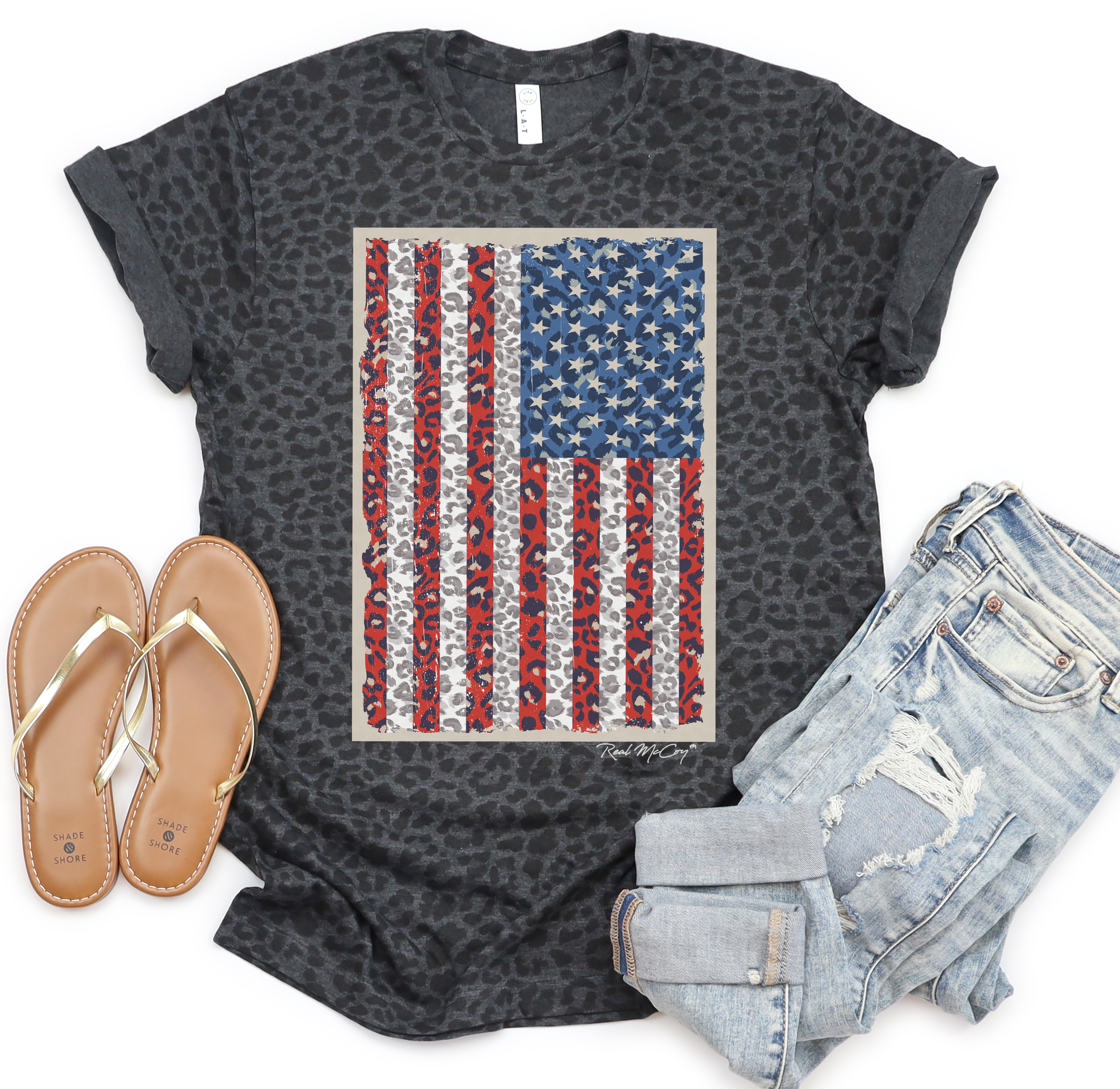 Leopard Flag Tee (Color options)