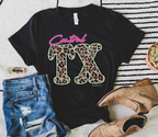 Leopard & Neon State Abbreviation Tee