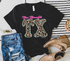 Leopard & Neon State Abbreviation Tee