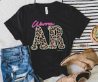Leopard & Neon State Abbreviation Tee