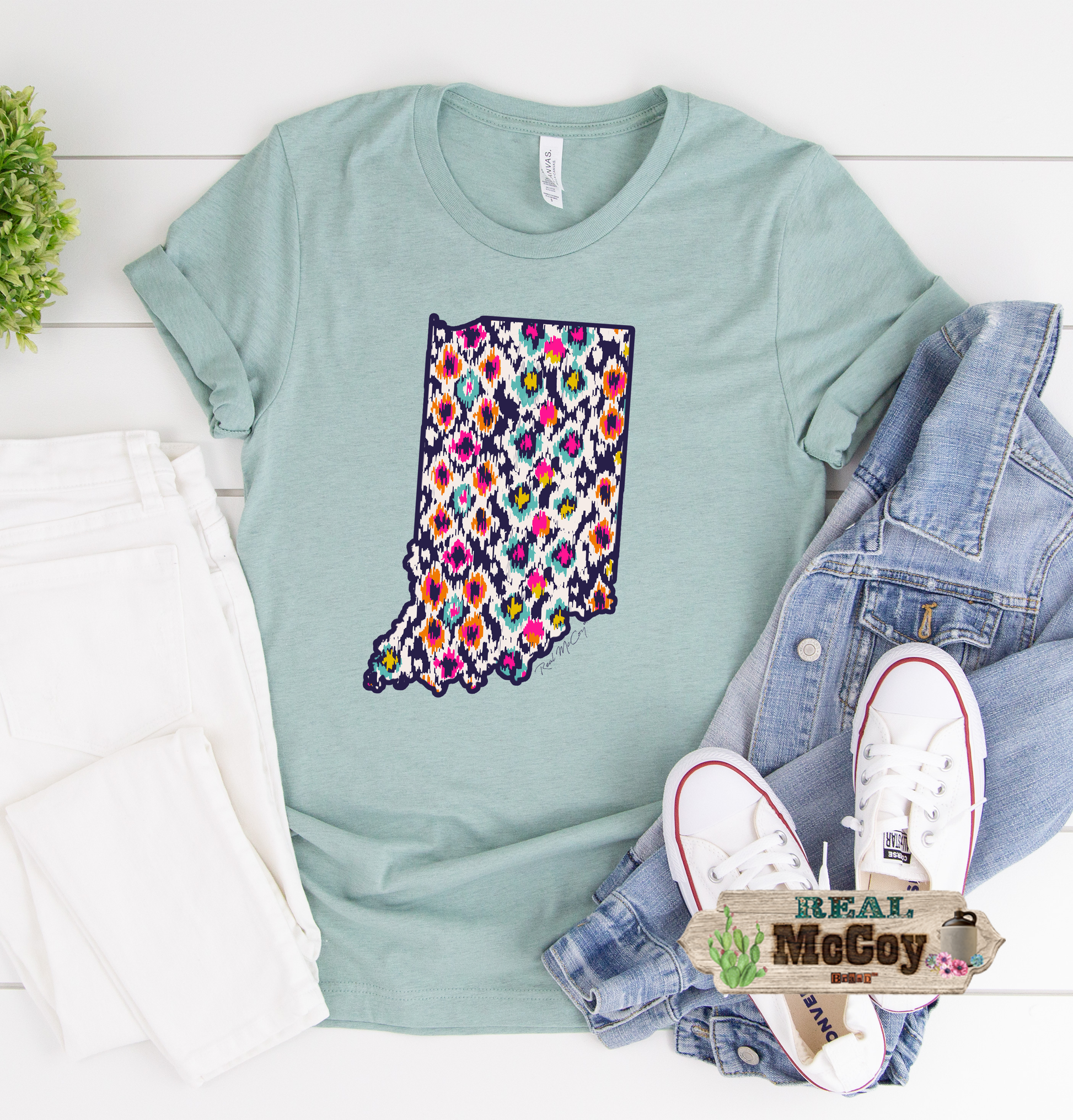 Neon Cheetah State Tee  (All States Available)