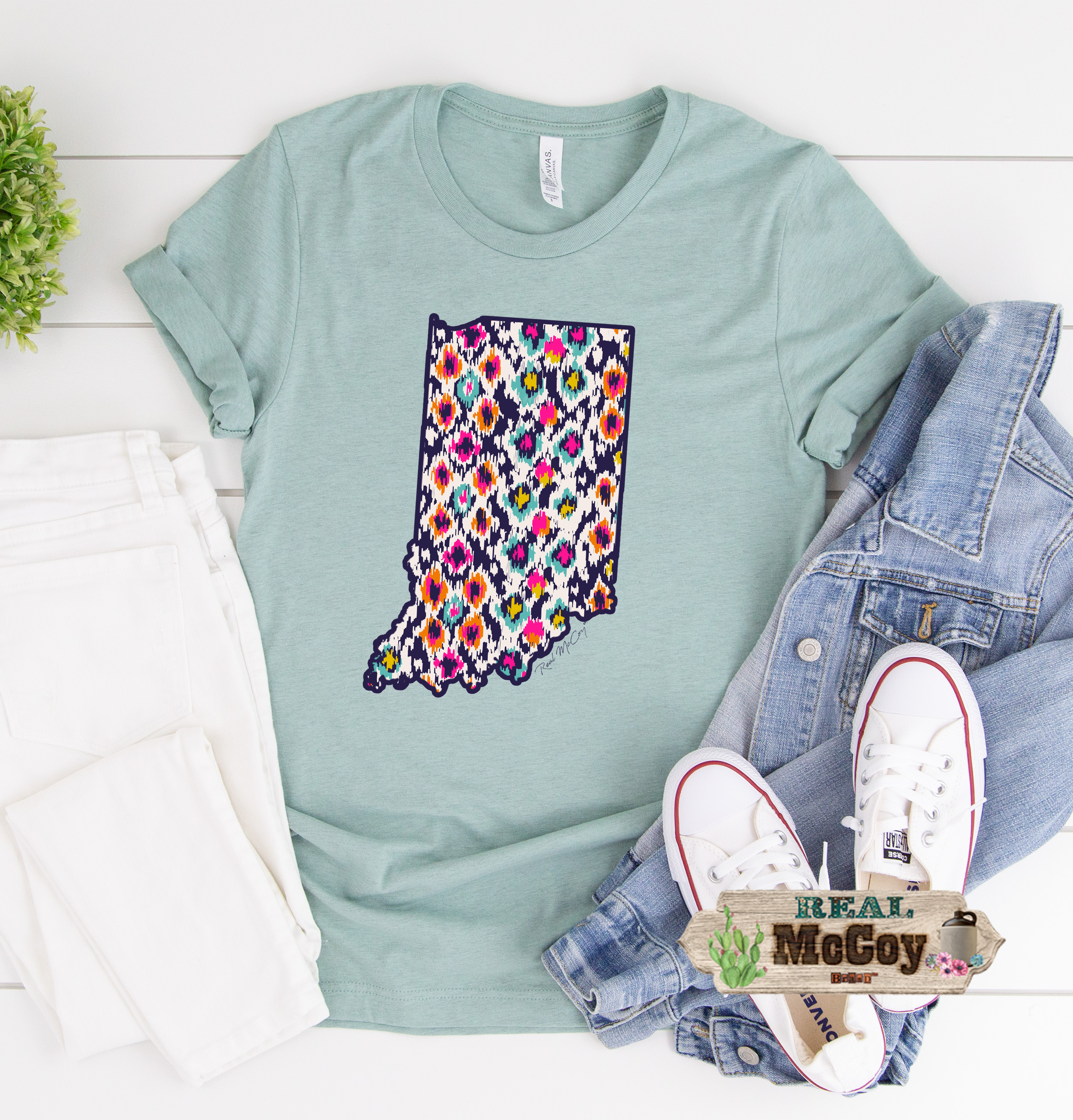 Neon Cheetah State Tee  (All States Available)