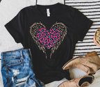 Wild @ Heart- Hot Pink Leopard Tee