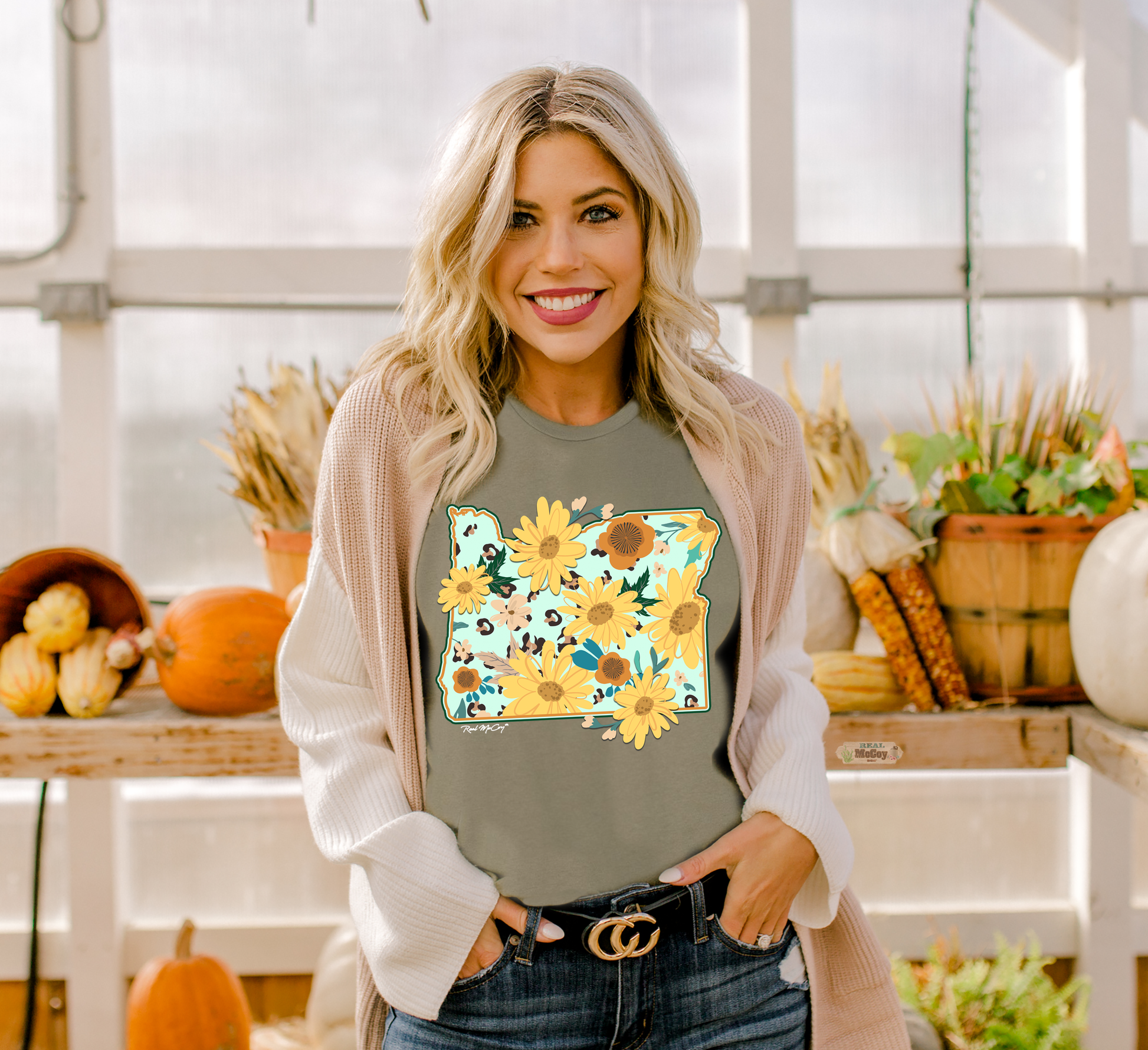 Fall Feels State Shape & Abbrev. Shirt (All states available-Shirt options)
