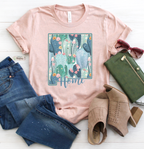 Pastel Cactus State Shape Tee