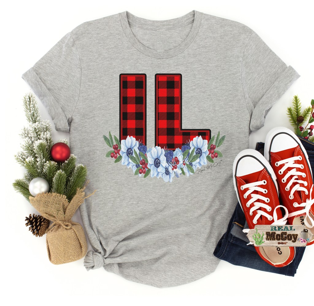 Winter Plaid State Abbreviation Tee