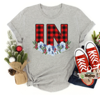 Winter Plaid State Abbreviation Tee