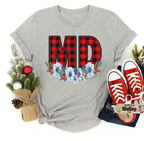 Winter Plaid State Abbreviation Tee