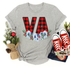 Winter Plaid State Abbreviation Tee