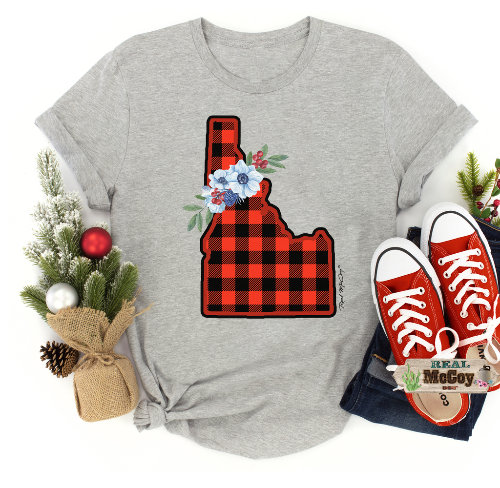 Winter Plaid State Tee