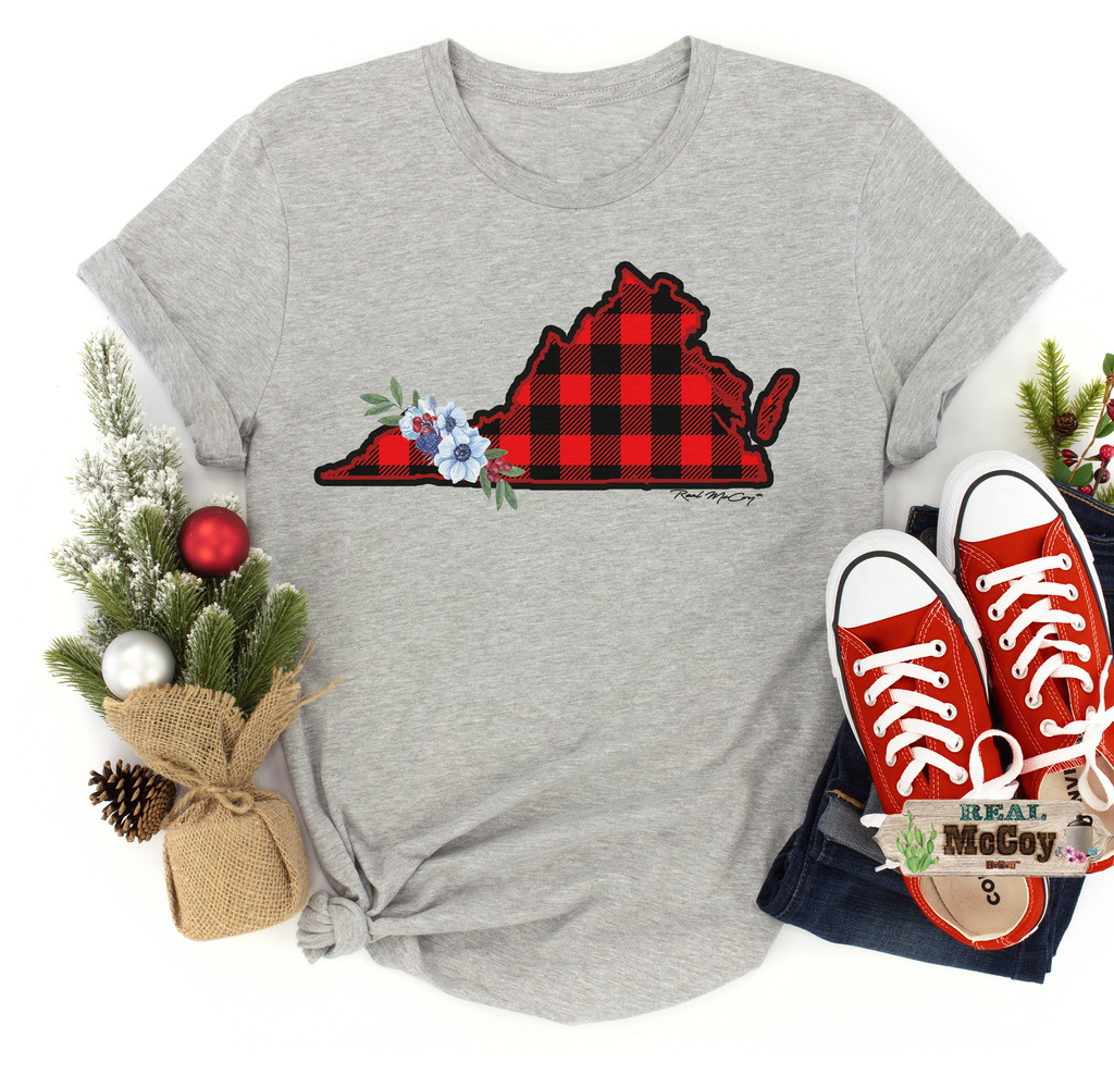 Winter Plaid State Tee