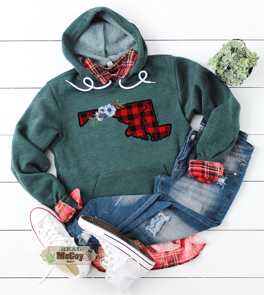 Winter Plaid State Hoodies (Color options)