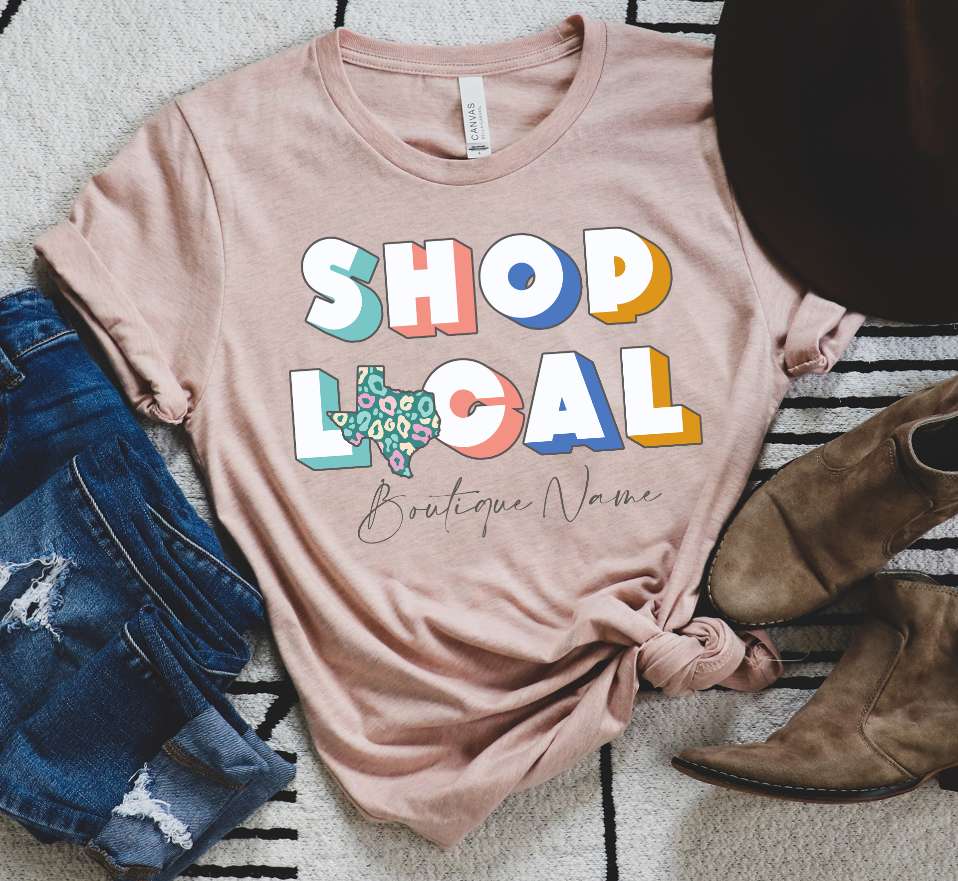 Shop Local State Tee (CUSTOMIZABLE)