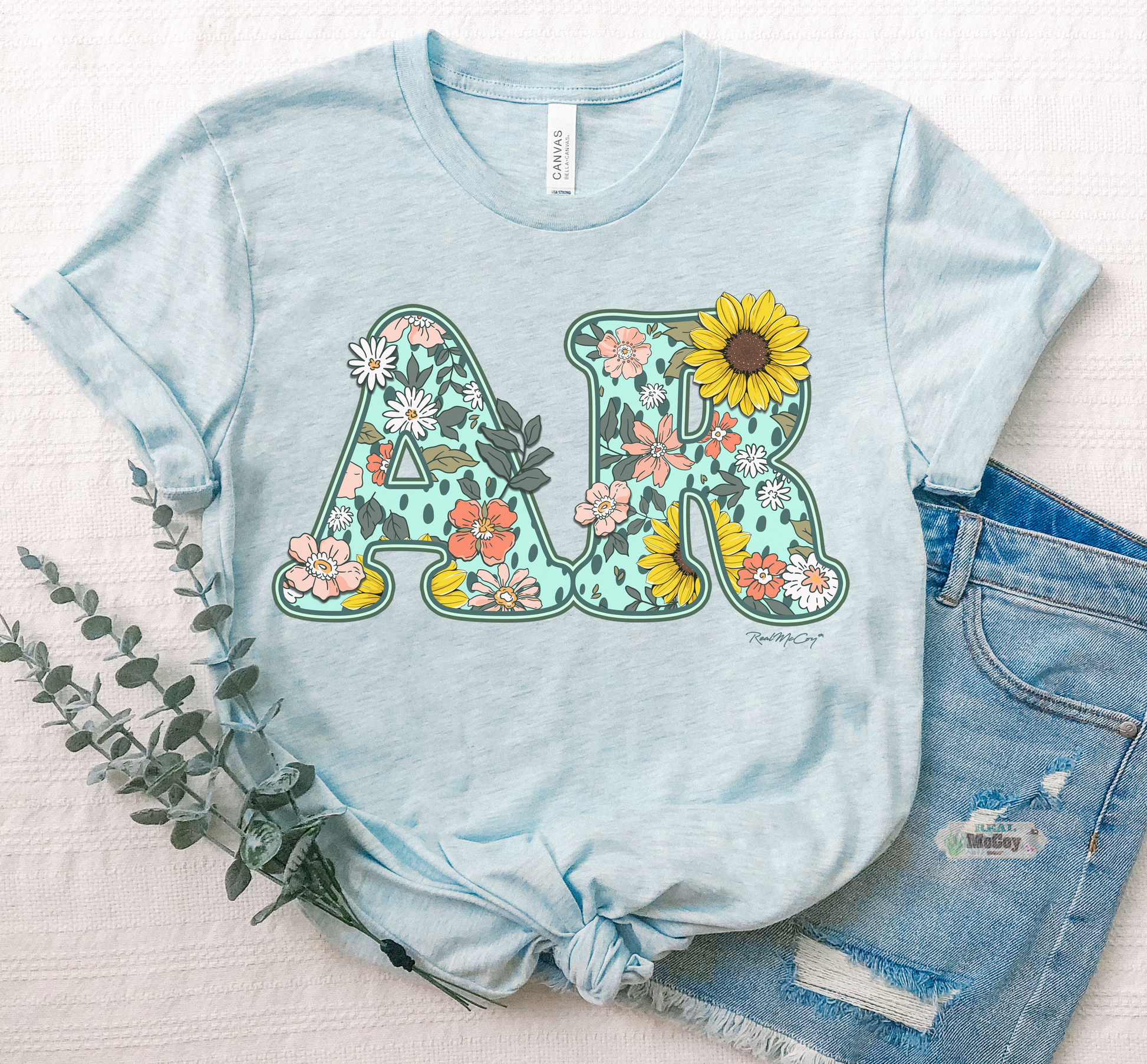 Spring Vibes State Tee (Shape & Abbrev.-All States Available)