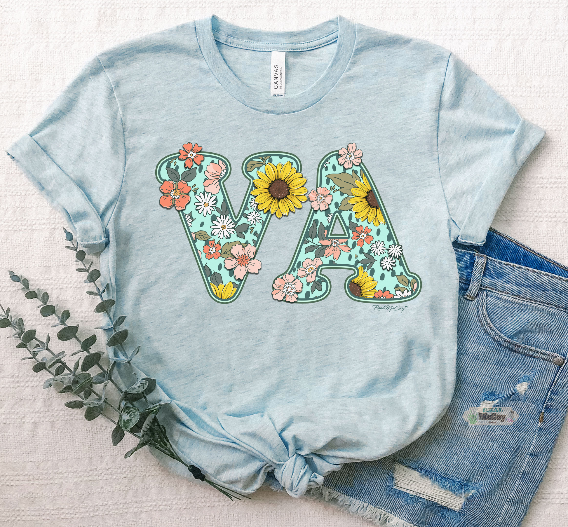 Spring Vibes State Tee (Shape & Abbrev.-All States Available)