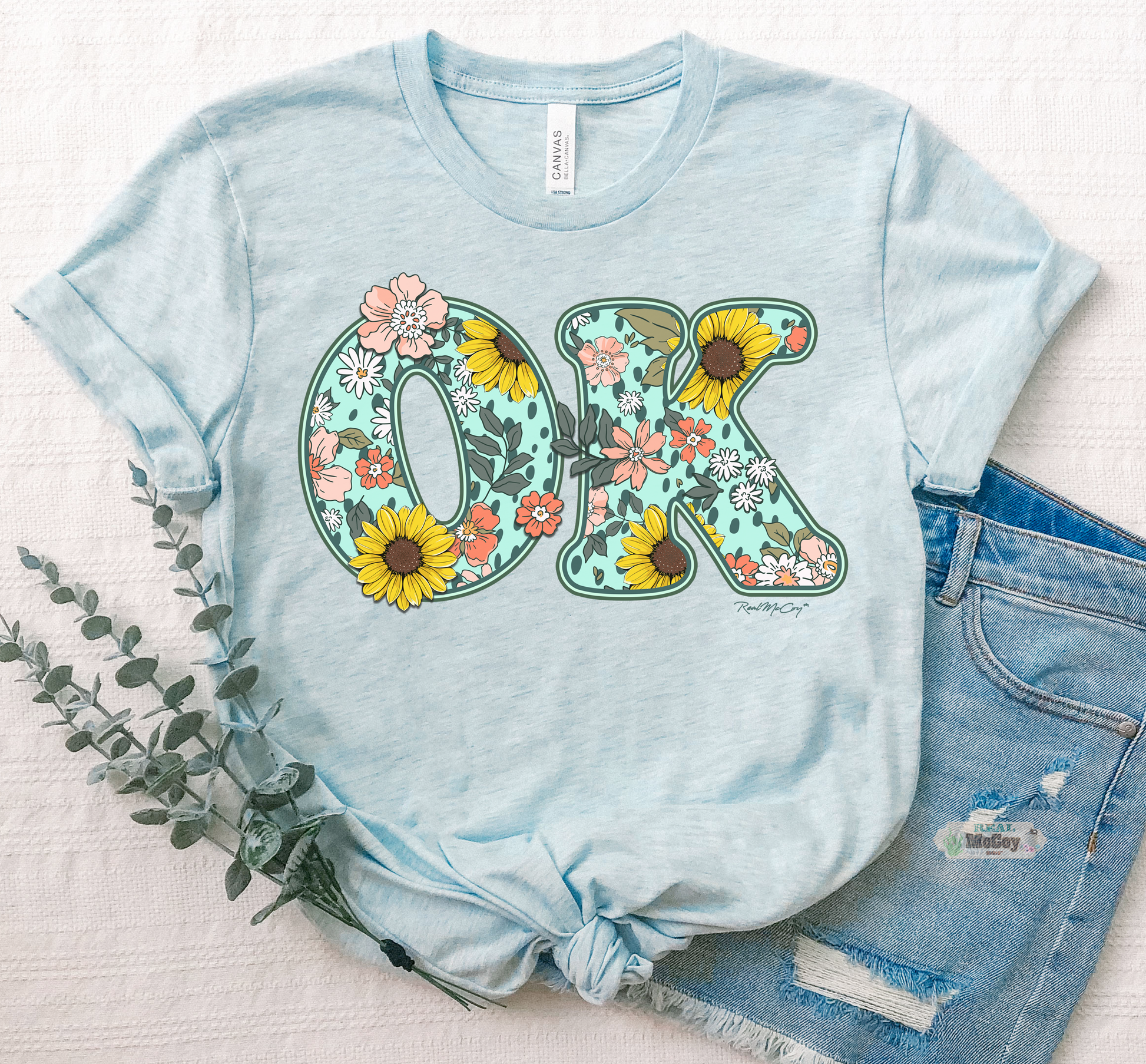 Spring Vibes State Tee (Shape & Abbrev.-All States Available)