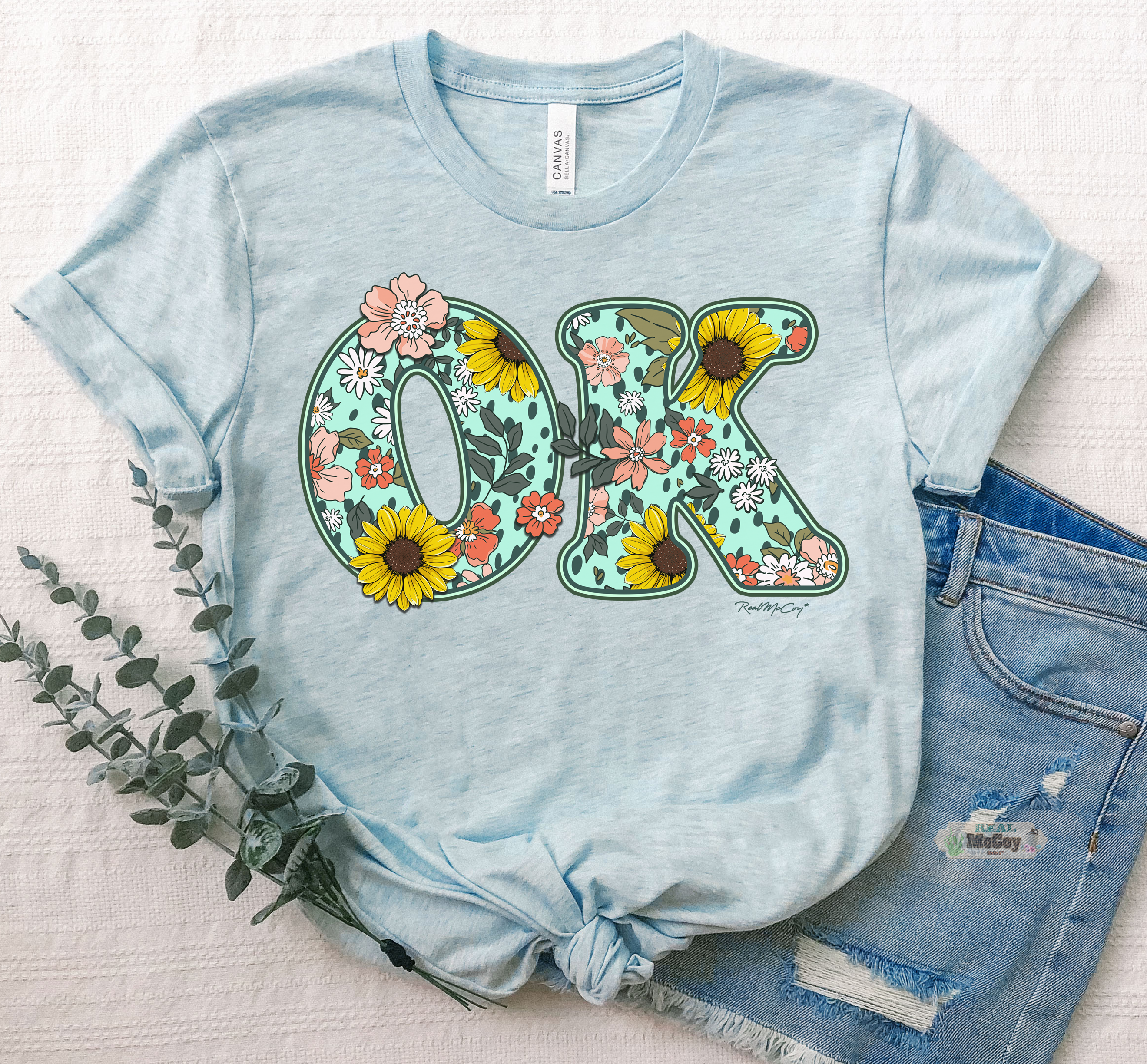 Spring Vibes State Tee (Shape & Abbrev.-All States Available)
