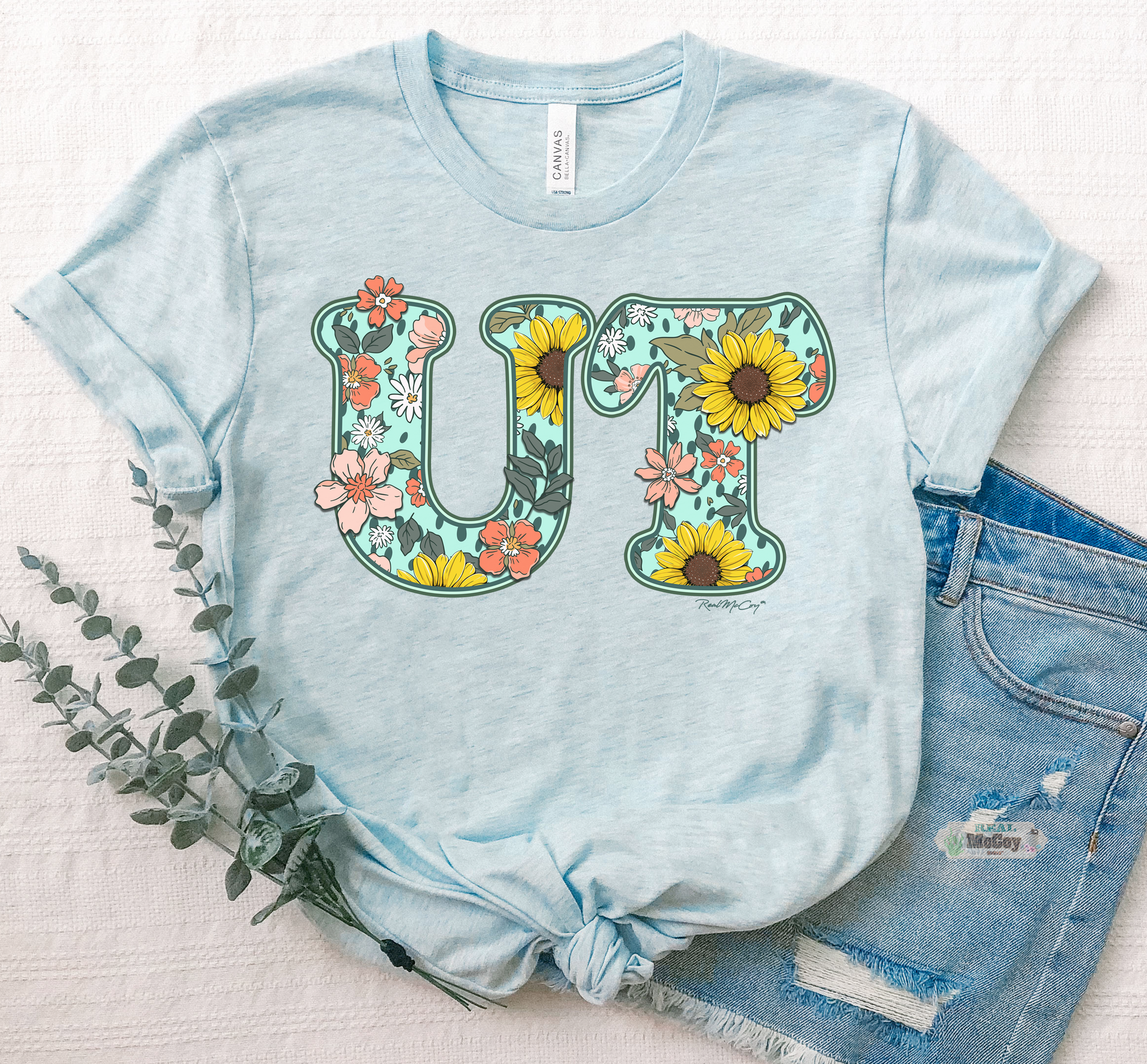 Spring Vibes State Tee (Shape & Abbrev.-All States Available)