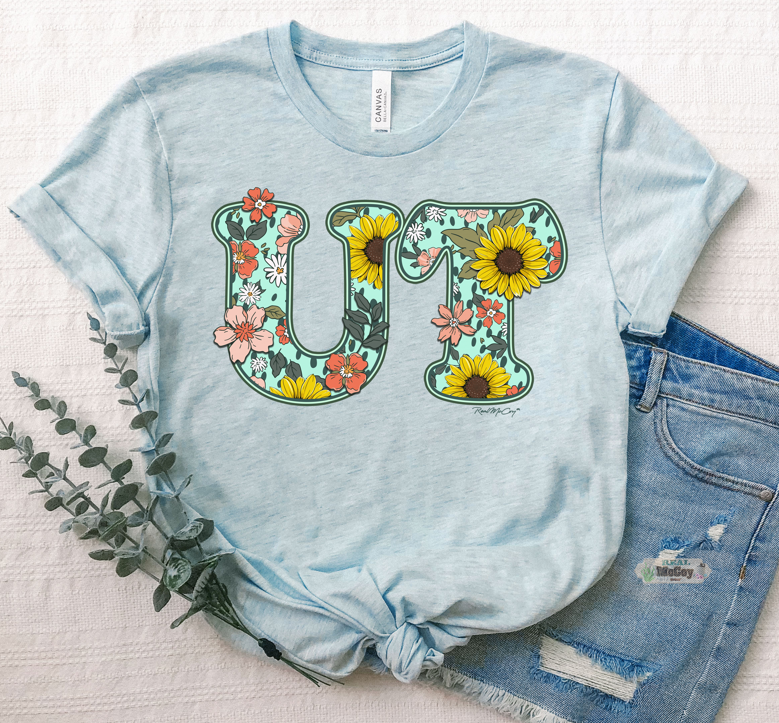 Spring Vibes State Tee (Shape & Abbrev.-All States Available)