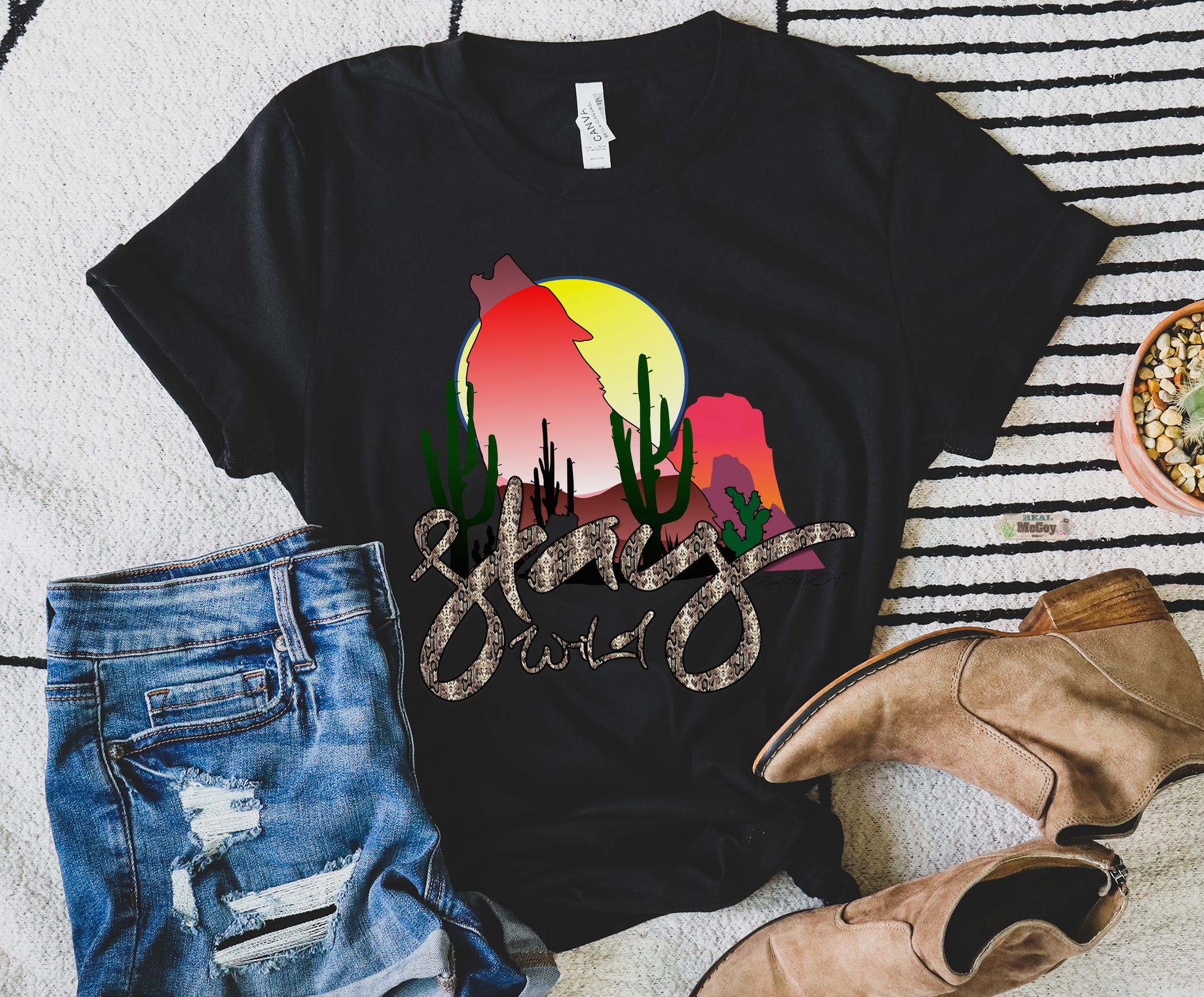 Stay Wild (Pattern & Tee Color Options)