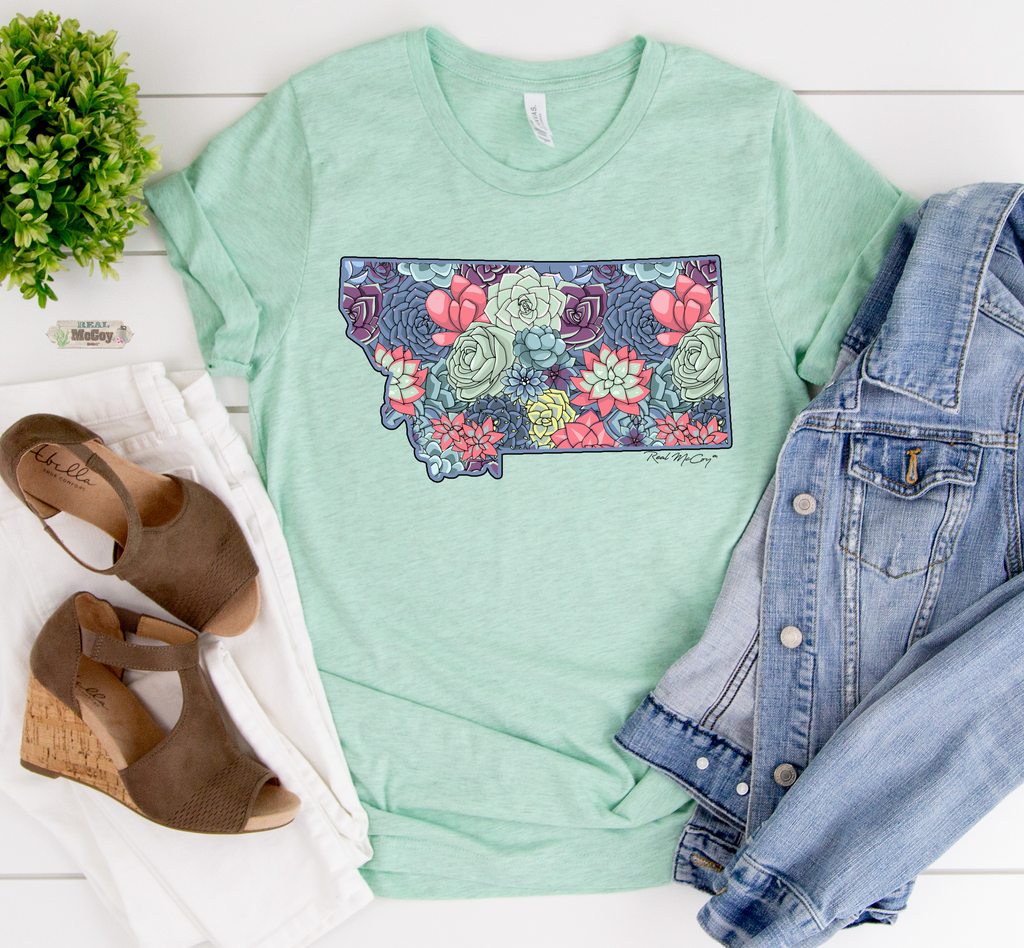 Summer Succulent City/State Tees